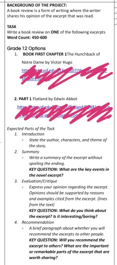 Write a book review on ONE of the following