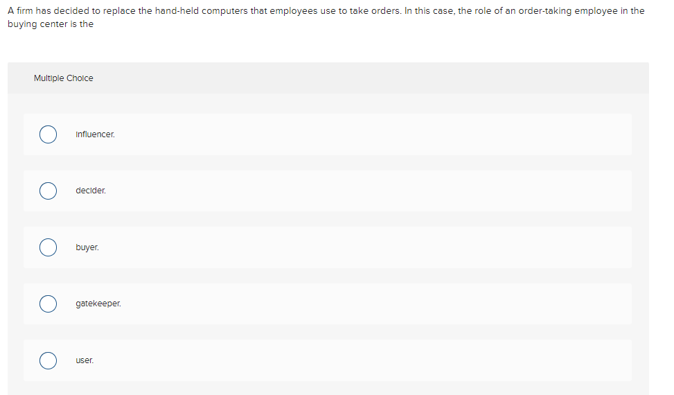 A firm has decided to replace the hand-held