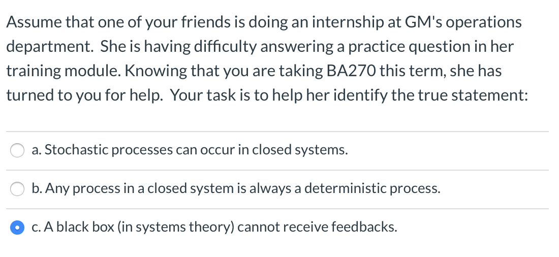 Assume that one of your friends is doing an