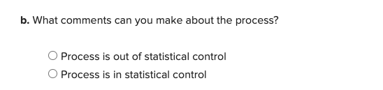 Ten samples of 15 parts each were taken from an