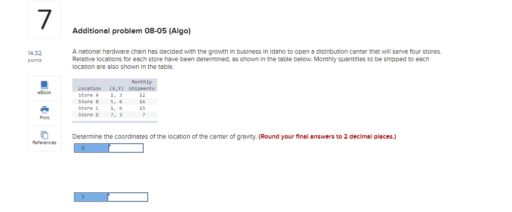 7 Additional problem 08-05 (Algo) 14.32 points A