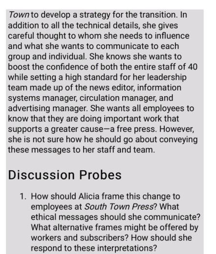 Case Study 7.1 Going Digital After 125 years, the