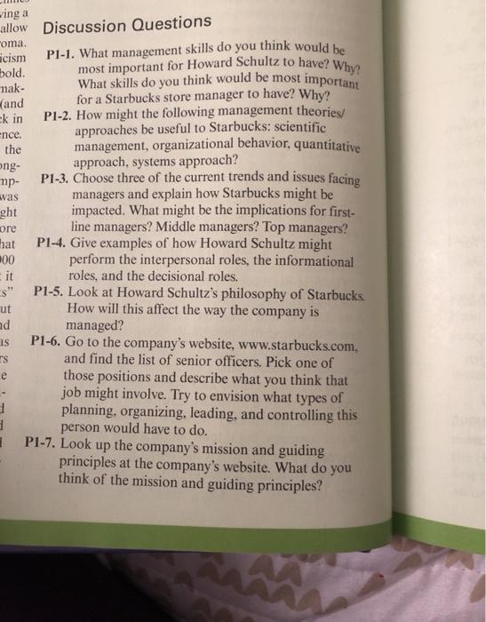 oma. was most important for Howard Schultz to