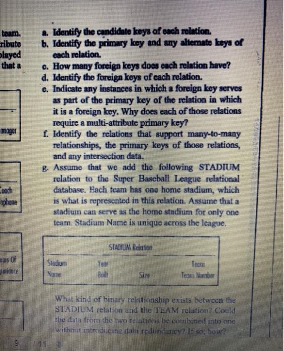 team, ributo olayed that a ongger a. Identify the