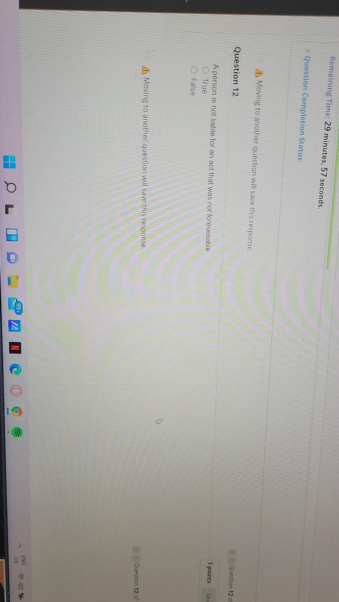 completion Status: Moving to another question