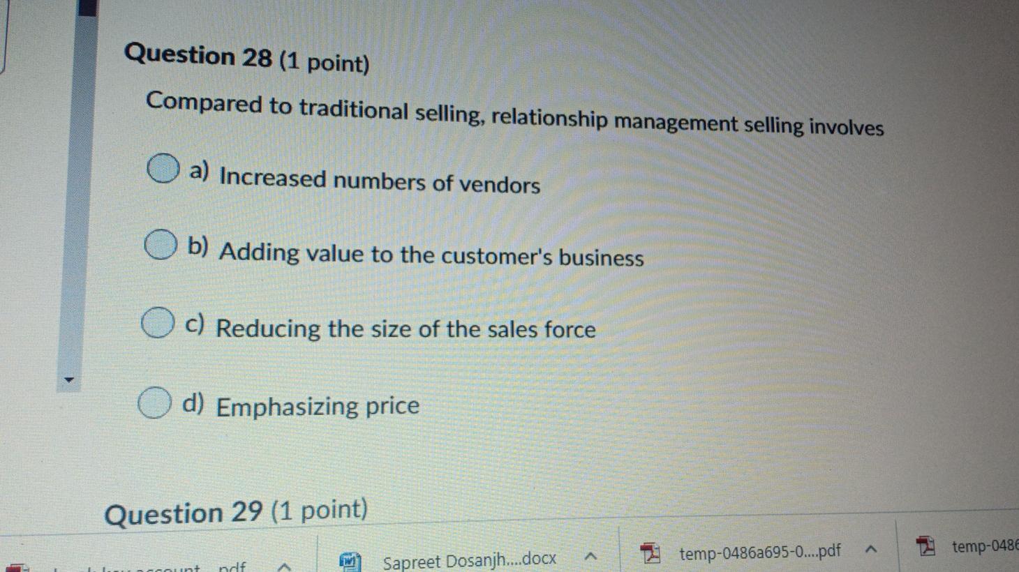 Question 27 (1 point) are diamond teams in the