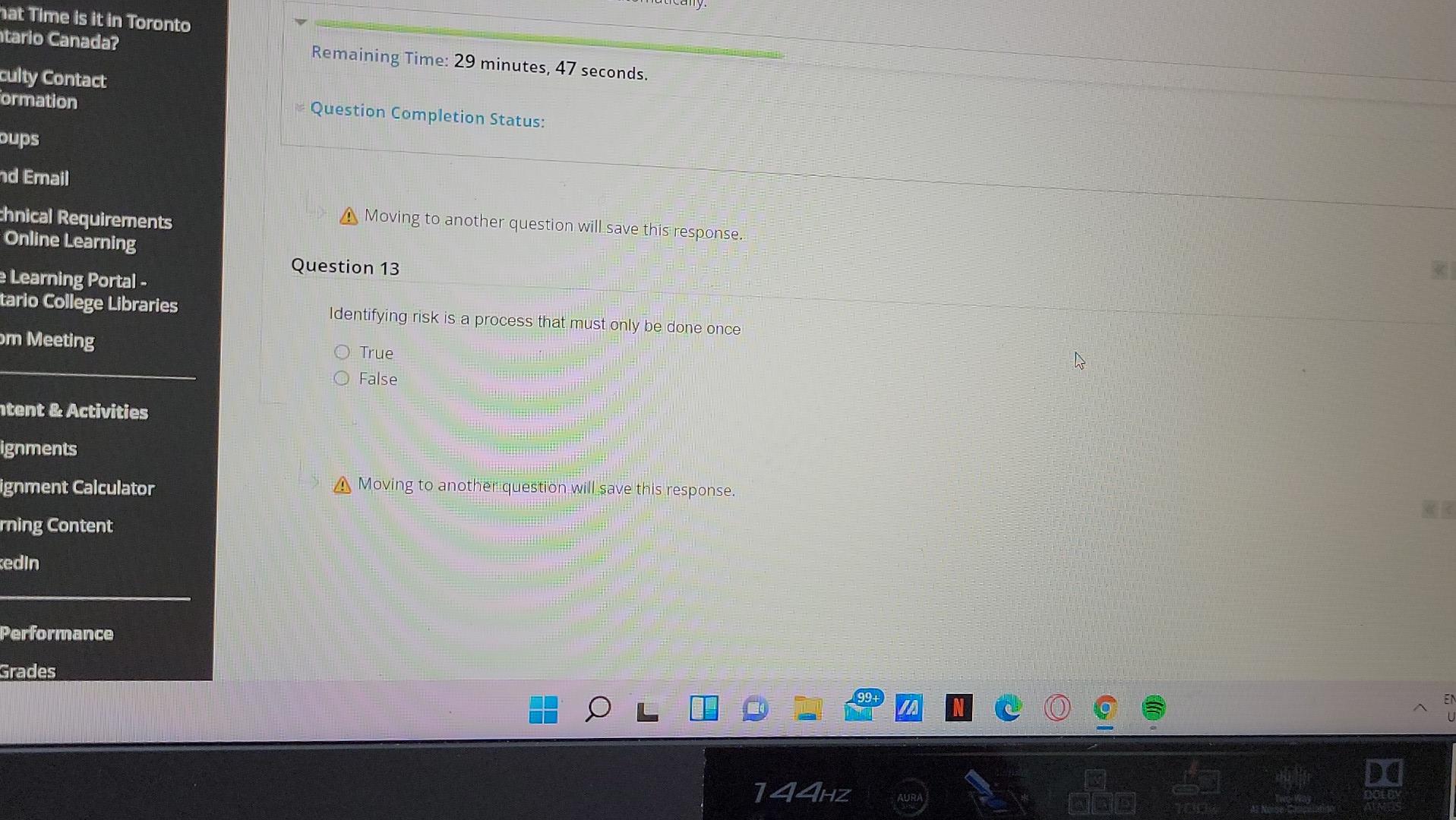 completion Status: Moving to another question