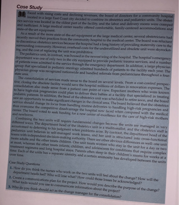 Read the case study. You have been hired as a