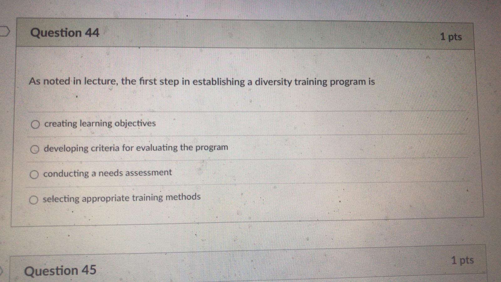 Question 39 1 pts According to your text, an