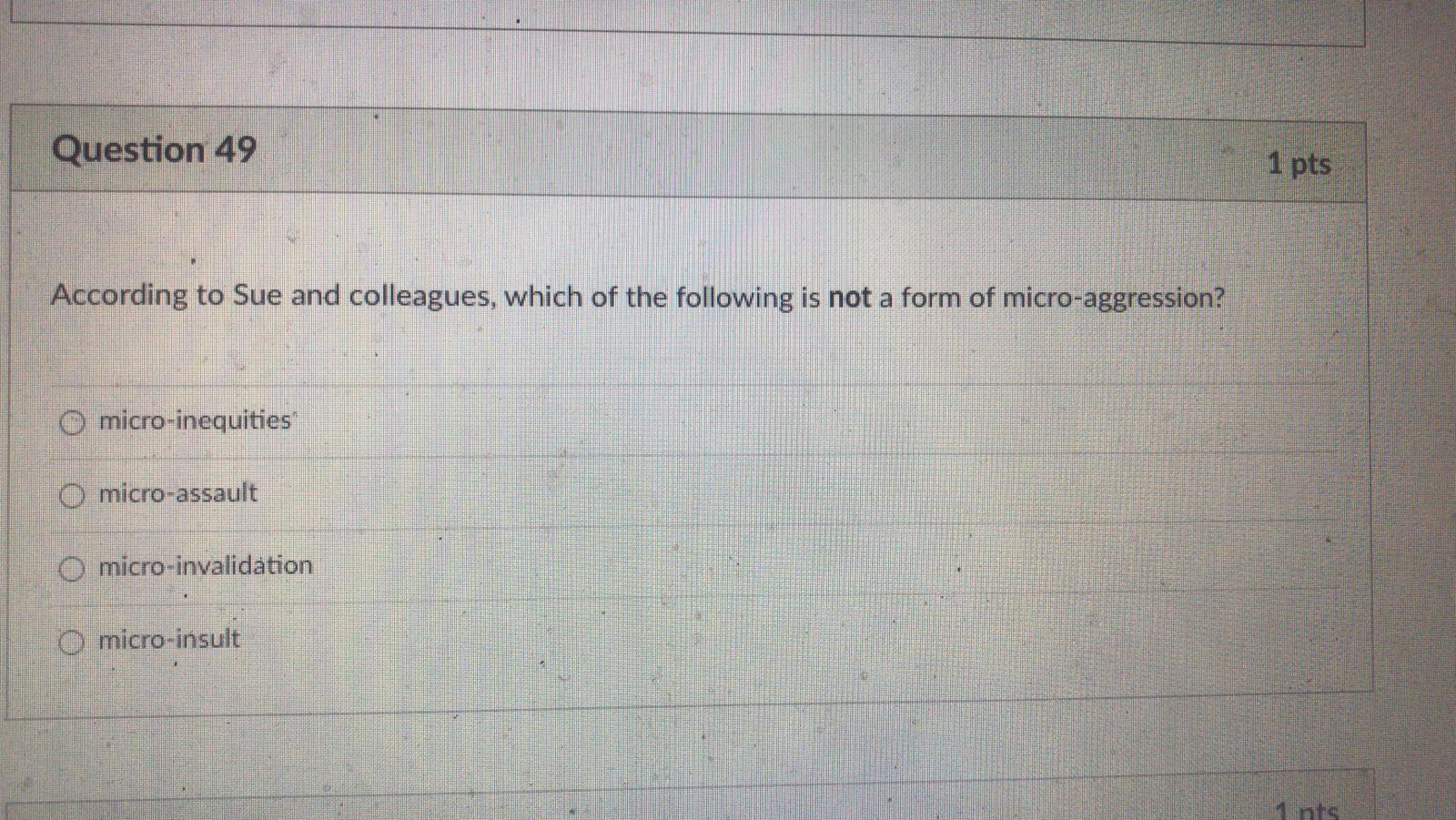 Question 39 1 pts According to your text, an