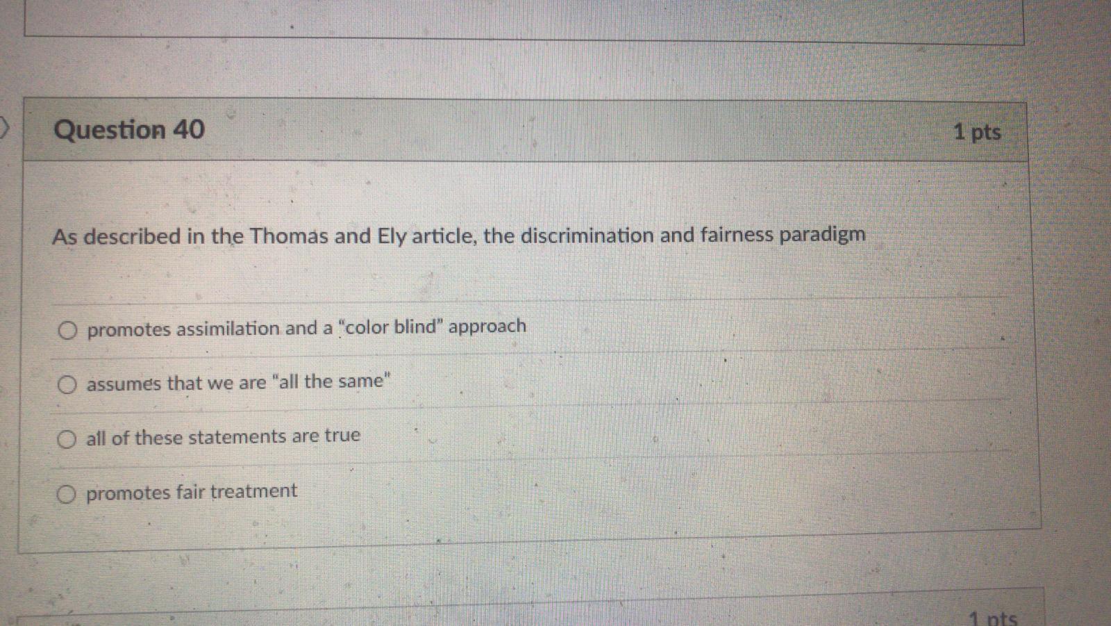 Question 39 1 pts According to your text, an