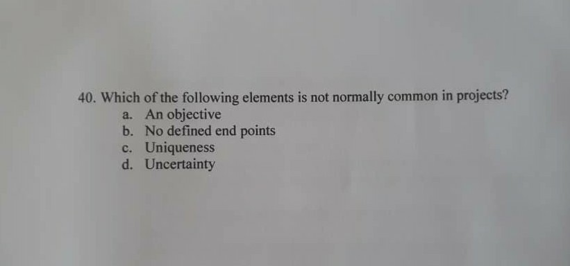 Construction Management questions PART B 29.