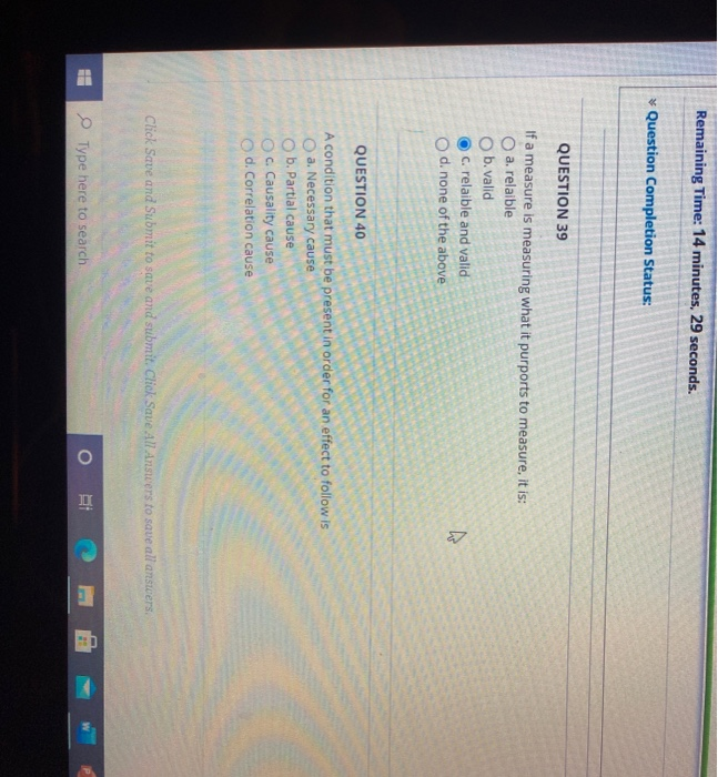 Remaining Time: 14 minutes, 29 seconds. Question