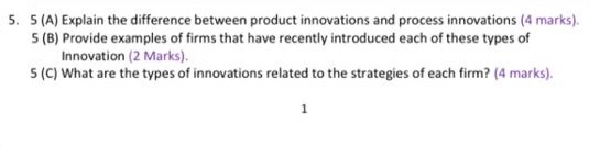 5. 5 (A) Explain the difference between product
