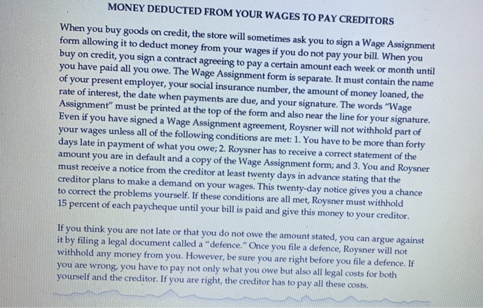 4. Review the document below and make three