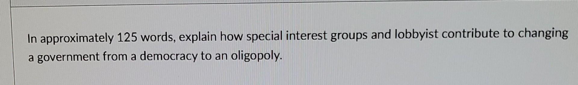 In approximately 125 words, explain how special