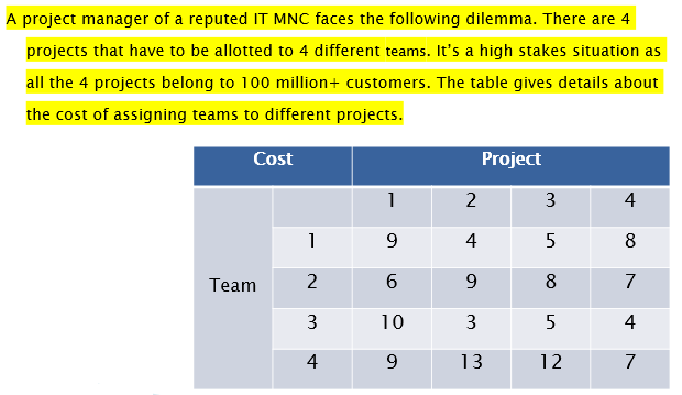 }The problem is to decide the proper matching