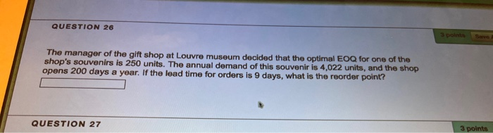 QUESTION 26 3 polni The manager of the gift shop