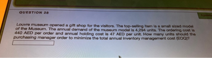 QUESTION 26 3 polni The manager of the gift shop