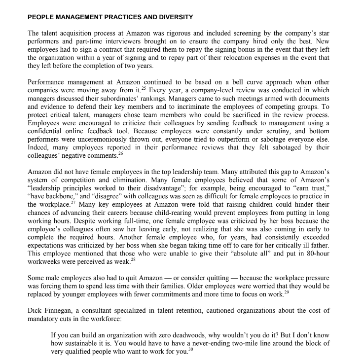 3. What should Amazon do going forward? WORKPLACE