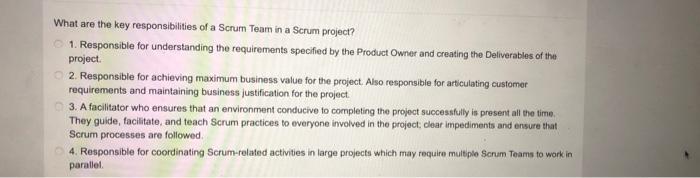 What are the key responsibilities of a Scrum Team