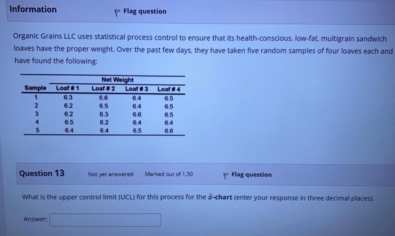 Information P Flag question Organic Grains LLC