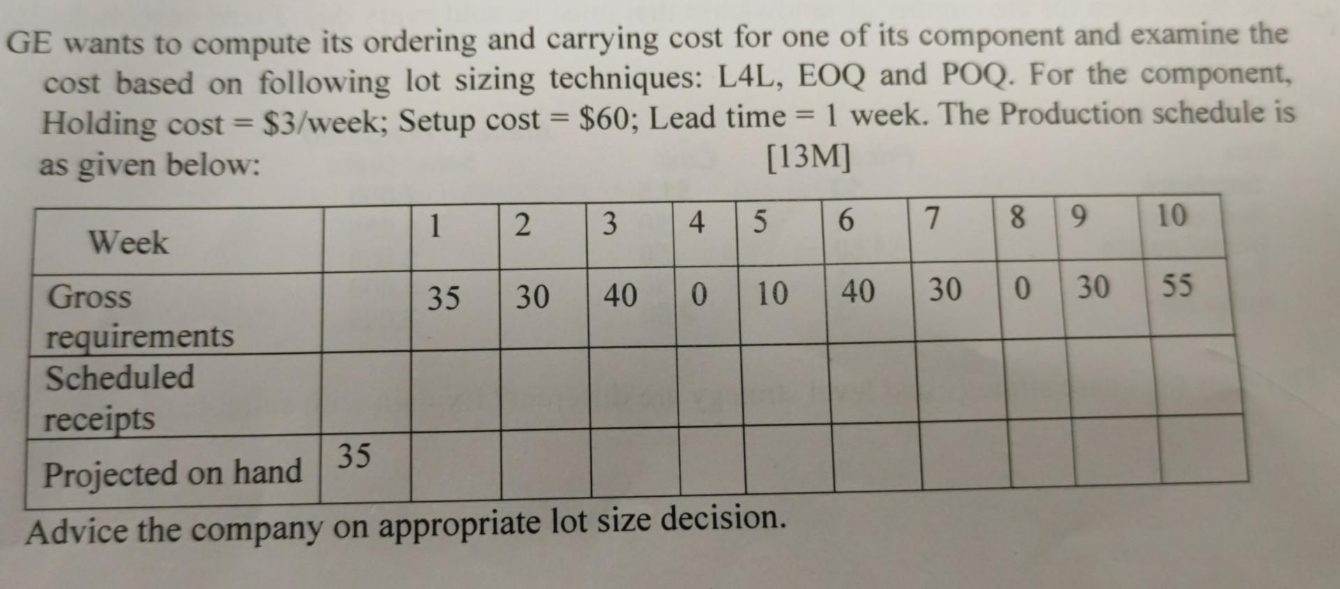 plz send the answer GE wants to compute its