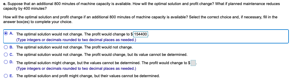 Question: How will the How will the optimal