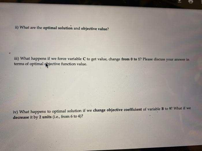 2- This sensitivity report for the variable cells