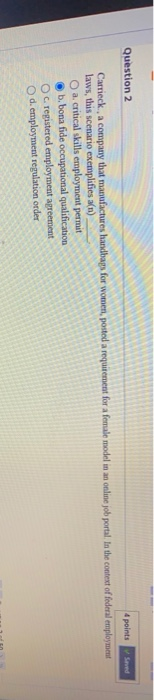 Question 10 4 points June does not like her new