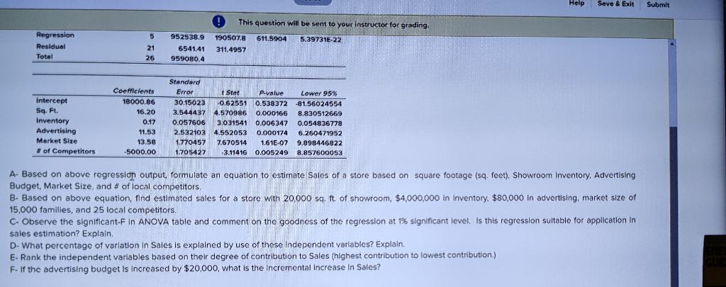 Help Save & Exit Submit ! This question will be