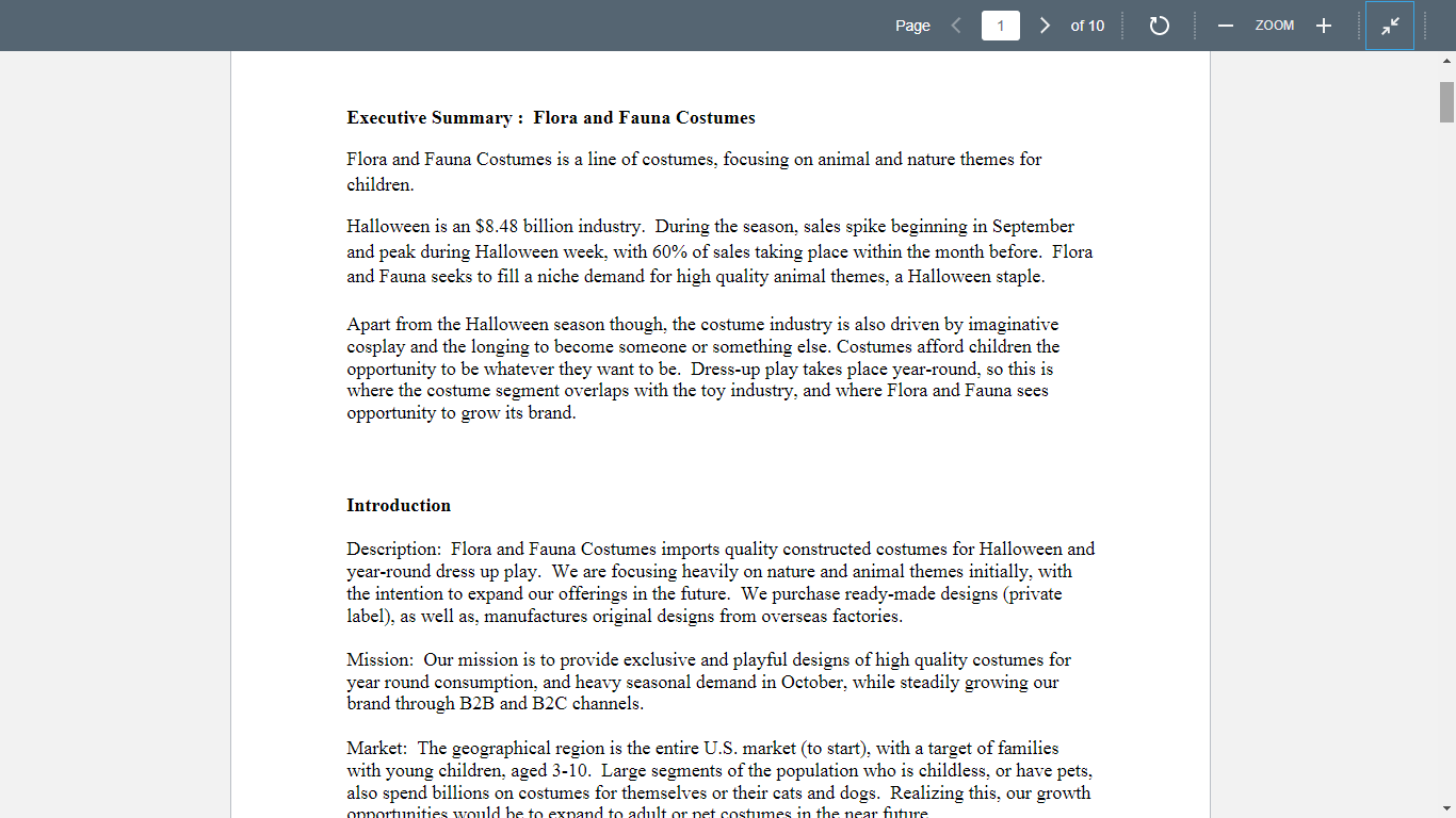 IMPORT/EXPORT MARKETING PLAN: "Exporting a unique