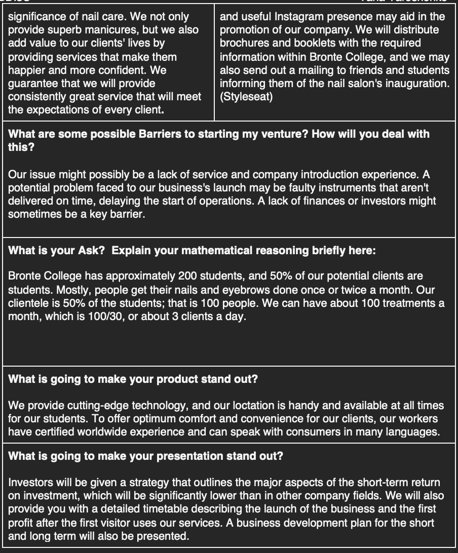 What to do?: Production Plan Describe the process