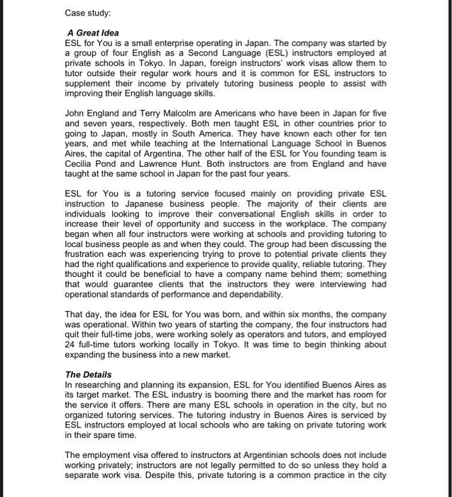 answer all questions please Case study: A Great