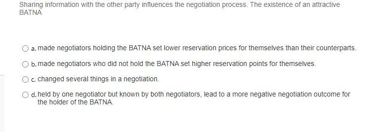 Sharing information with the other party