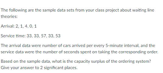 The following are the sample data sets from your