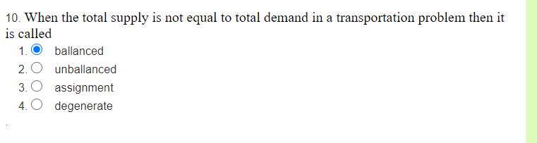10. When the total supply is not equal to total
