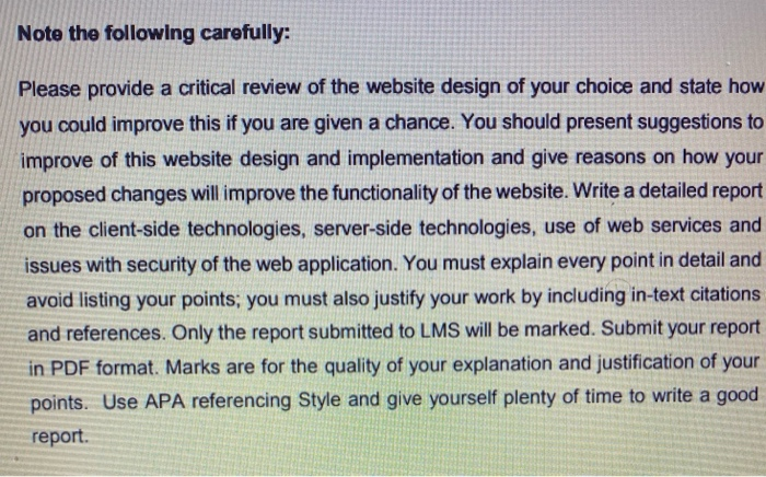 The audience for the site. (5 marks) Discuss two