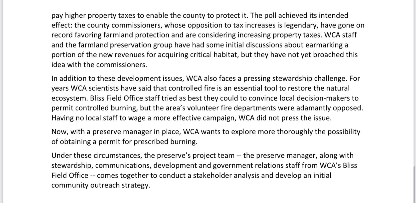 A CASE STUDY FOR A STAKEHOLDER ANALYSIS EXERCISE