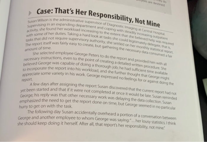 1- identify and descrive any actions Susan might