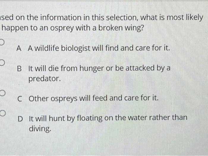 sed on the information in this selection, what is