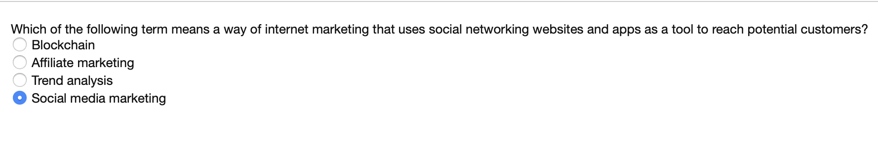 Which of the following term means a way of