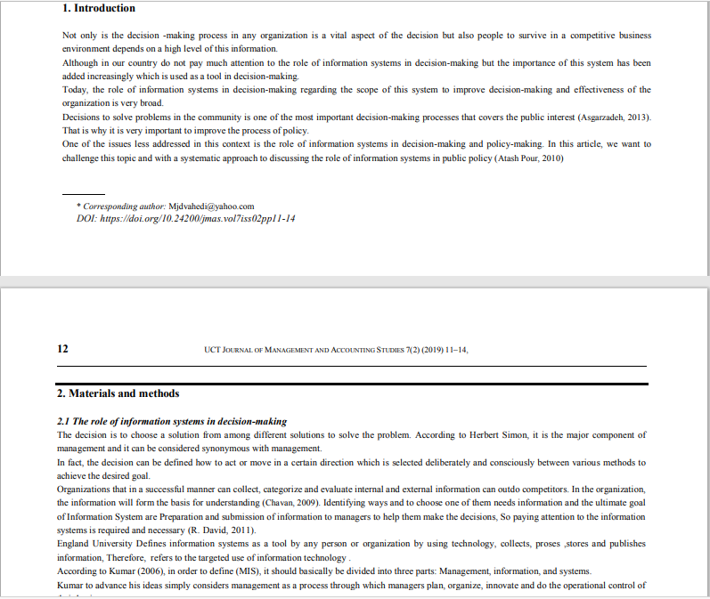 completing the reading, The Role of Information