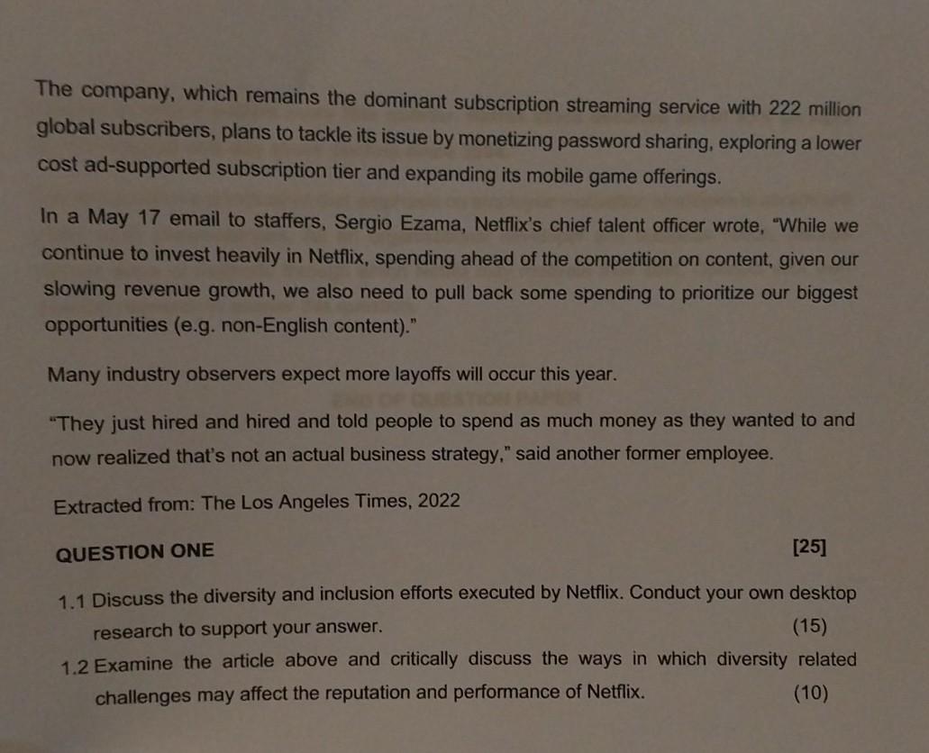 READ THE ARTICLE BELOW AND ANSWER THE QUESTIONS