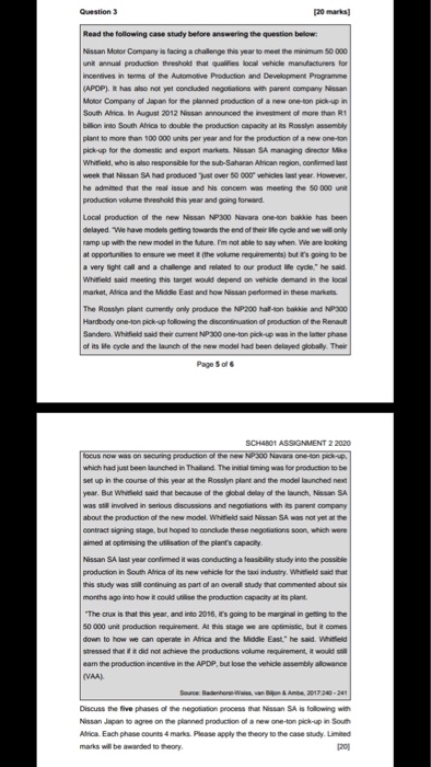 Read the following case study before answering