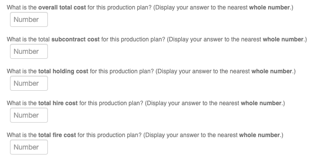 Please include formulas used in Excel, thank you!