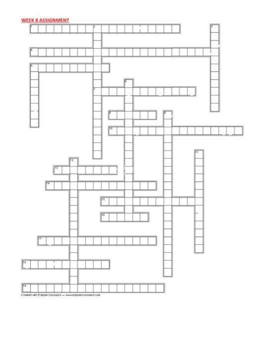 WEEK 8 ASSIGNMENT Credited.com CROSSWORD CLUES