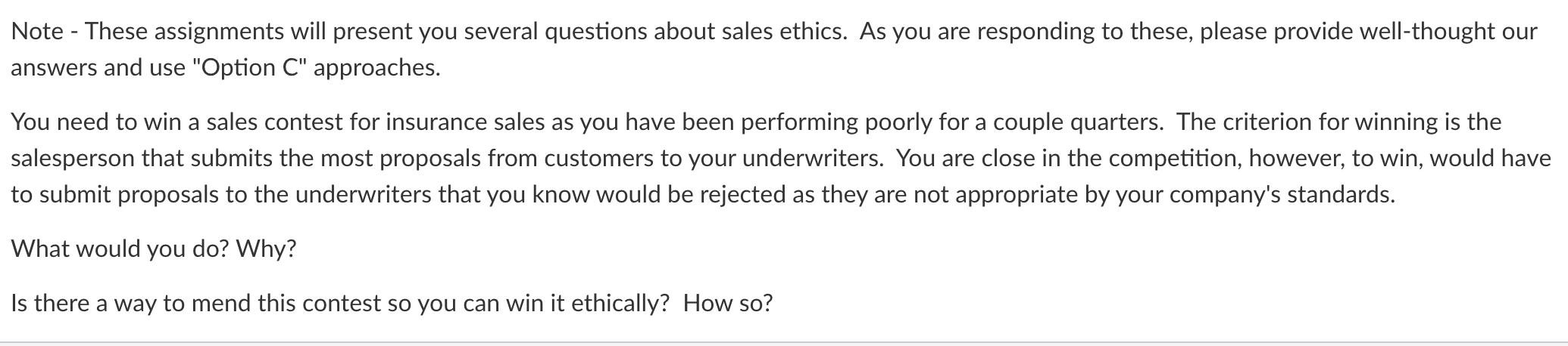 Note - These assignments will present you several