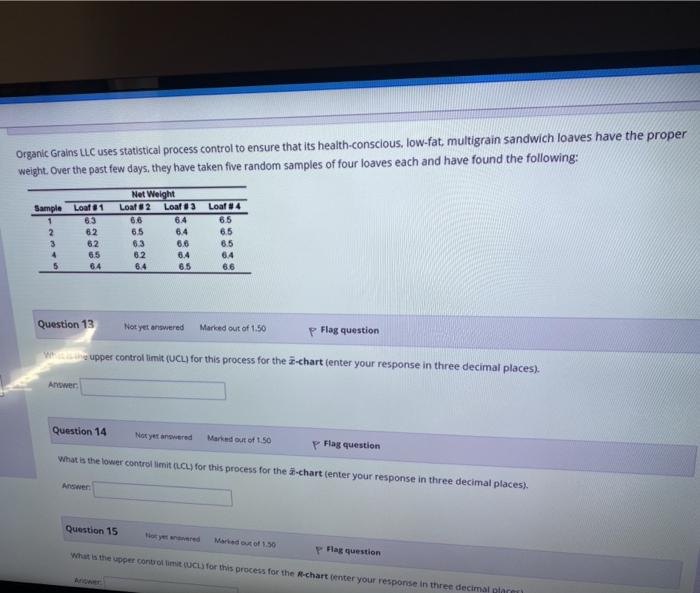 Organic Grains LLC uses statistical process