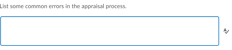 List some common errors in the appraisal process.